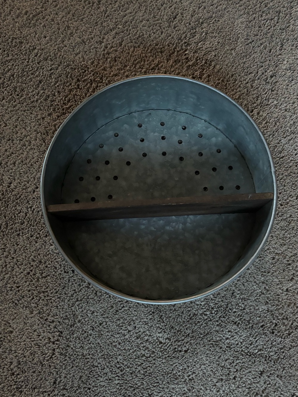 Primitives by Kathy Metal Round Wall Pocket Organizer in Dark Gray